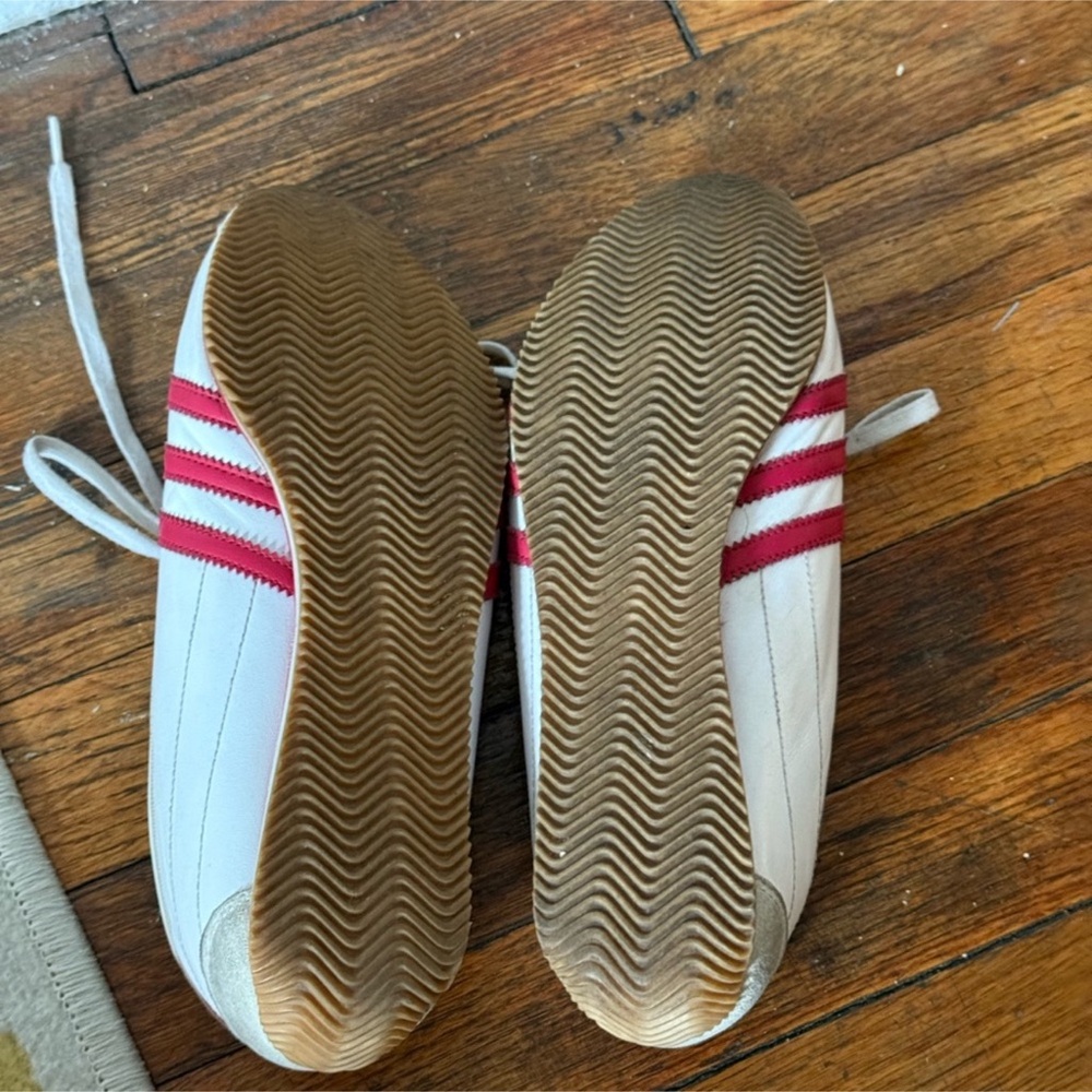 Adidas Women's White and Pink Sneakers - Picture 7 of 7